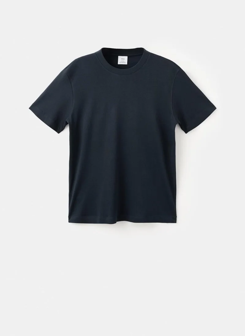 Mango Man  Medium weight regular fit T-shirt for Men | Best Price UAE